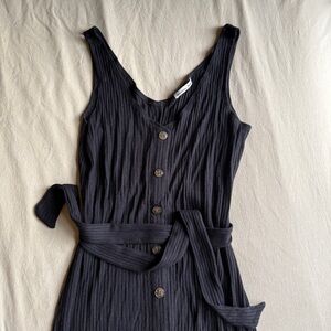 Reformation ribbed midi dress